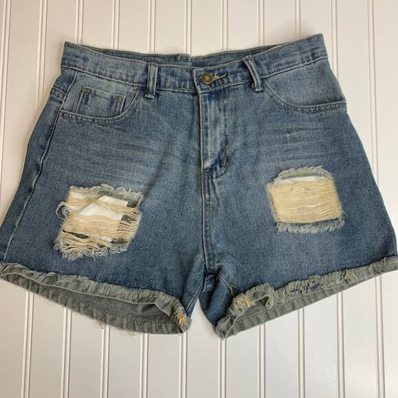 Pants - Distressed Jean Shorts High Waisted Sz Small